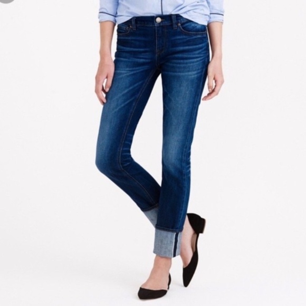 J. Crew Selvedge Toothpick skinny jeans denim medium dark wash selvage 28